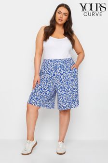 Yours Curve Blue Jersey Shorts (B72863) | €25