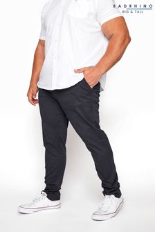 Niebieski - Badrhino Big & Tall Stretch Chino Trousers (B72871) | 200 zł