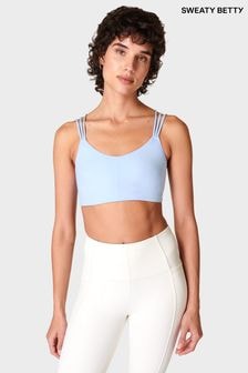 Sweaty Betty Breeze Blue Oh So Soft Yoga Bra (B72917) | $77