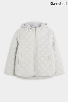 Girls grey school coat shop