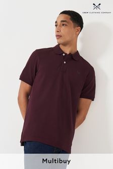 Rot - Crew Clothing Einfarbiges, klassisches Polo-Shirt aus Baumwolle (B73052) | 62 €