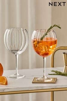 Set of 2 Clear Ottilie Gin Glasses (B73228) | $35