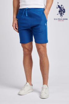 U.S. Polo Assn. Mens Classic Fit Blue Texture Reverse Shorts (B73282) | 247 QAR
