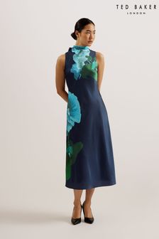 Ted Baker Blue Timava Cowl Neck Midi Slip Dress (B73295) | 1,141 SAR