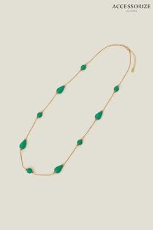 Accessorize Green Wrapped Longline Necklace (B73342) | €23
