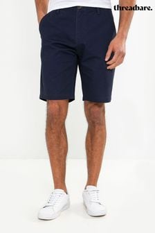 Threadbare Navy Regular Fit Cotton Chino Shorts (B73433) | $34