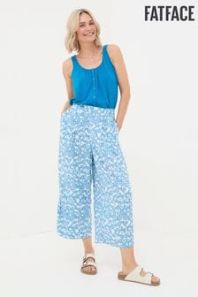 FatFace Blue Shirwell Med Geo Cropped Trousers (B73505) | SGD 81