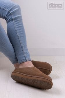 Just Sheepskin Brown Mens Louis Slippers (B73662) | $129