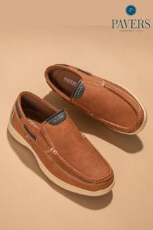 Pavers Natural Slip On Boat Shoes (B73804) | $77