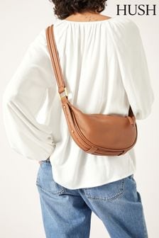 Hush Brown Rory Crescent Leather Crossbody Bag (B73839) | HK$1,326