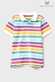 Crew Clothing Multi Yarn Dye Stripe Polo Shirt