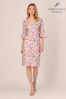 Adrianna Papell Pink Floral Printed Short Dress (B74016) | €256