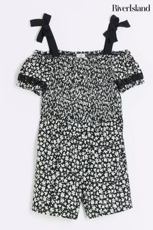 River Island Girls Bow Strap Playsuit