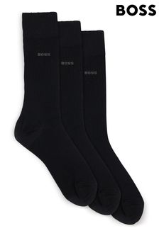 BOSS Black Cotton-Blend Socks 3 Pack In A Regular Length (B74259) | €26