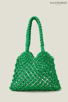 أخضر - Accessorize Open Weave Shopper Bag (B74272) | 248 ر.ق