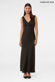 Атласное платье макси с V-образным вырезом Forever New Cameron (B74289) | €151