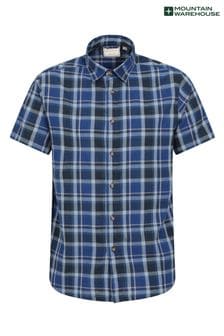 أزرق - قميص قطن رجالي Weekender من Mountain Warehouse (B74355) | $46