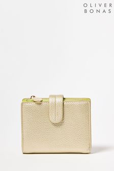 Oliver Bonas Gold Abbie Zipped Purse