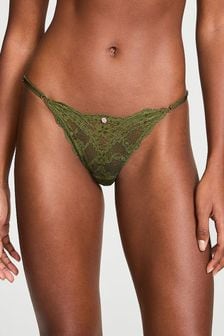 Victoria's Secret Woodland Green Lace Bikini Knickers (B74394) | €16