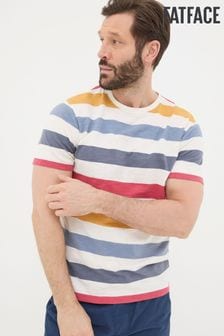 FatFace Natural Seacombe Block Stripe T-Shirt (B74634) | KRW59,800