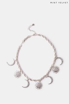 Mint Velvet Silver Tone Charm Necklace (B75065) | €53