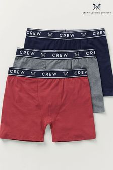 Crew Clothing Three Pack Stripe Jersey Boxers