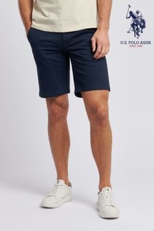 ブルー - U.s. Polo Assn. Mens Classic Chinos Shorts (B75153) | ￥9,690