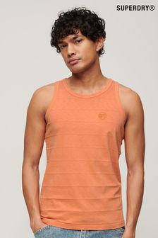 Superdry Orange Organic Cotton Vintage Texture Vest (B75169) | kr374