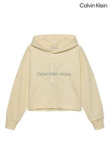 Calvin Klein Natural Monogram Embroidery Hoodie (B75370) | HK$1,134