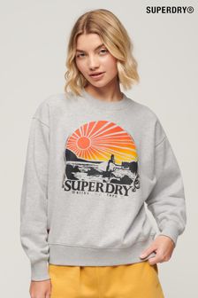 SUPERDRY Grey SUPERDRY Travel Souvenir Loose Sweatshirt (B75525) | $80