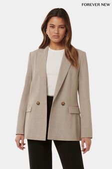 Forever New Grey Isla Double Breasted Blazer (B75752) | €103