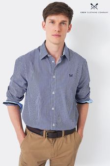Crew Clothing Company Blue Check Print Cotton Classic Shirt (B75771) | ₪ 287