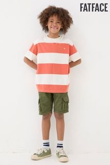 FatFace Orange Bold Stripe Jersey T-Shirt (B75849) | KRW26,700