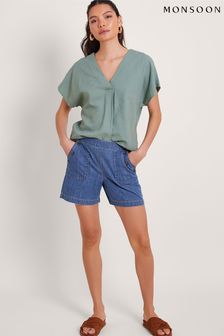 أزرق - Monsoon White Harper Denim Shorts (B75902) | 317 ر.س