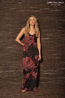 Long Tall Sally Black Paisley Strappy Maxi Dress (B75910) | $58