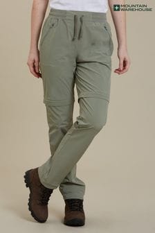 Mountain Warehouse Green Explorer Womens Zip-Off Convertible Walking Trousers (B76010) | €60