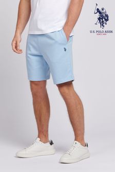 أزرق - U.s. Polo Assn. Mens Classic Fit Double Horsemen Sweat Shorts (B76120) | 255 ر.س