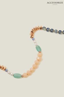 Accessorize Pink Long Beaded Necklace (B76275) | LEI 95