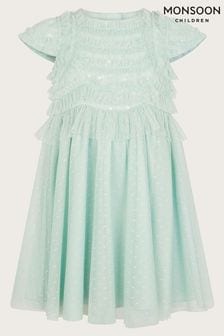 Monsoon Green Baby Ruffle Truth Dress (B76437) | NT$1,680 - NT$1,770