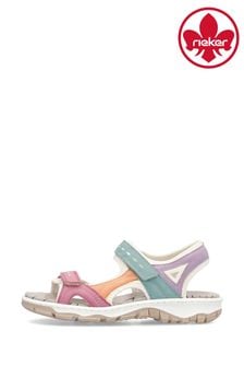 Rieker Womens Pink Bur Fastener Sandals (B76678) | AED360