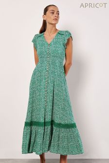 Apricot Green Dot Print Maxi Dress (B77042) | NT$2,290