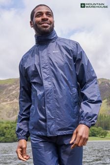 Mountain Warehouse Blue Mens Pakka Waterproof Jacket (B77432) | €42