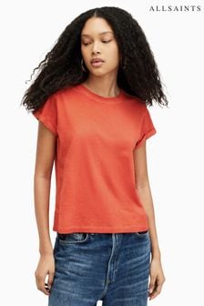 AllSaints Orange Anns T-Shirt (B77506) | SGD 87
