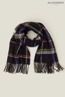 Accessorize Blue Hampstead Check Blanket Scarf (B77693) | €38