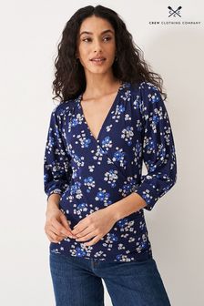 Crew Clothing Floral Jersey Wrap Top (B77720) | 60 €