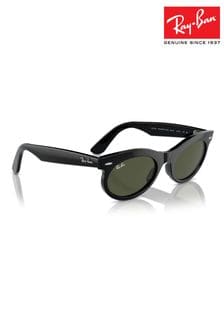 Rayban Wayfarer Oval Rb2242 Oval Black Sunglasses (B78093) | ￥27,300