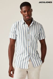 JACK & JONES Blue Printed Short Sleeve Summer Shirt (B78158) | €31