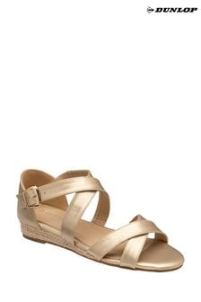 Dunlop Gold Wedges Open Toe Sandals (B78301) | AED194