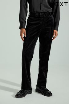 Black Velvet Tuxedo Trousers (B78411) | $70