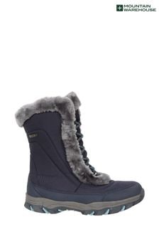 Mountain Warehouse Blue Womens Ohio Thermal Fleece Lined Snow Boots (B78439) | SGD 114